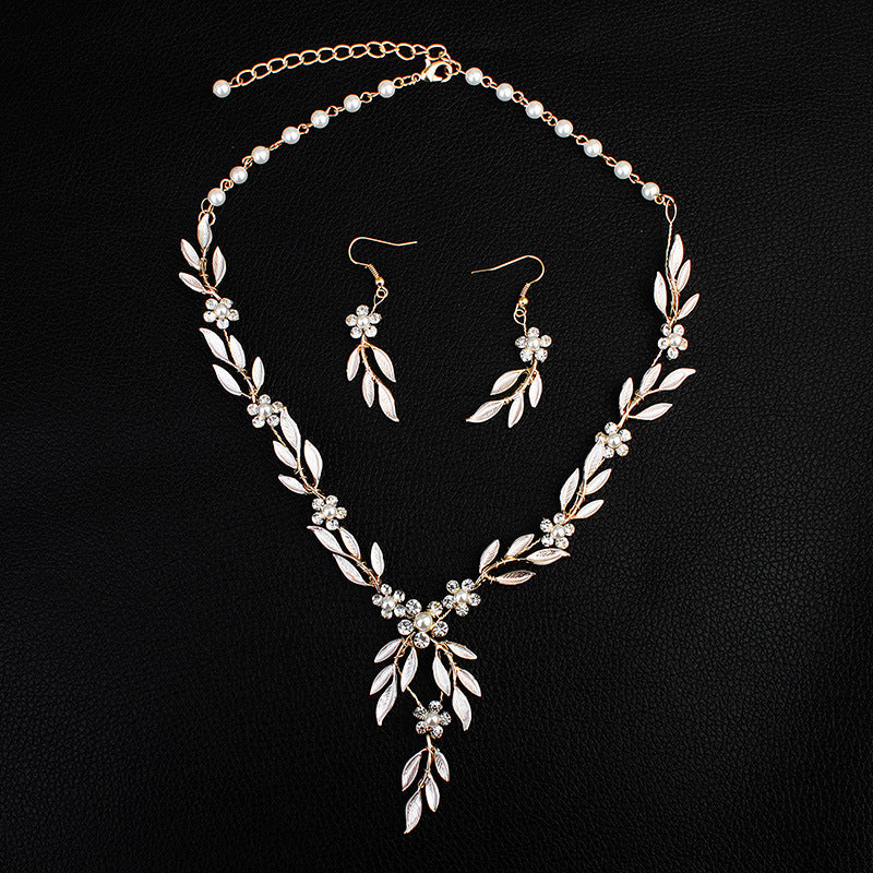 European and American bride set jewelry set