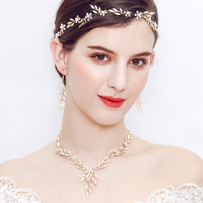 European and American bride set jewelry set