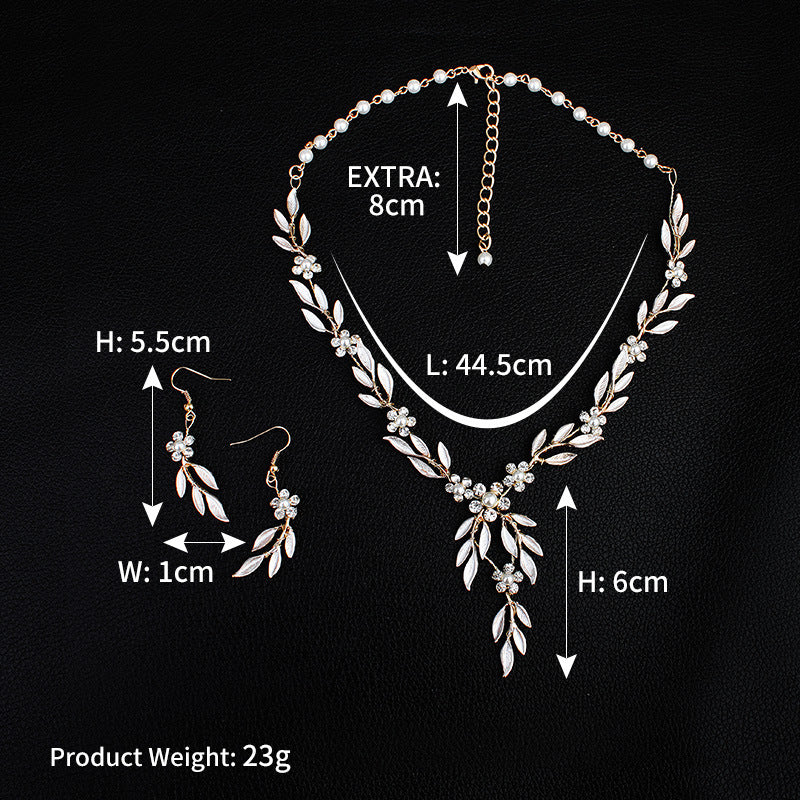 European and American bride set jewelry set
