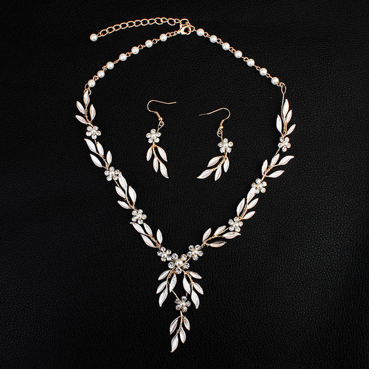 European and American bride set jewelry set
